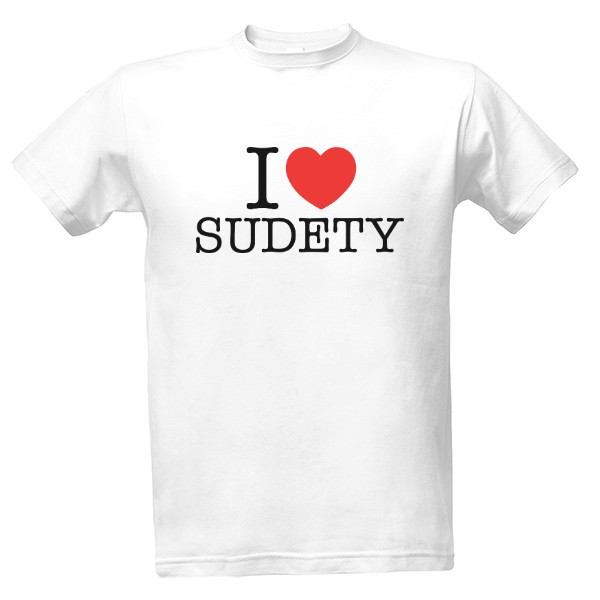 Tričko s potiskem I love Sudety